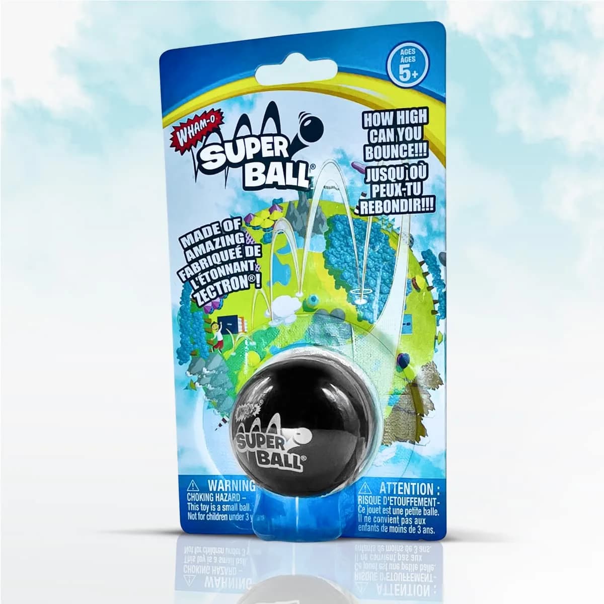 Wham-O Original Superball Black 6.35cm (2.5 inch) | Bounces Higher Than Any Other Ball - view 2