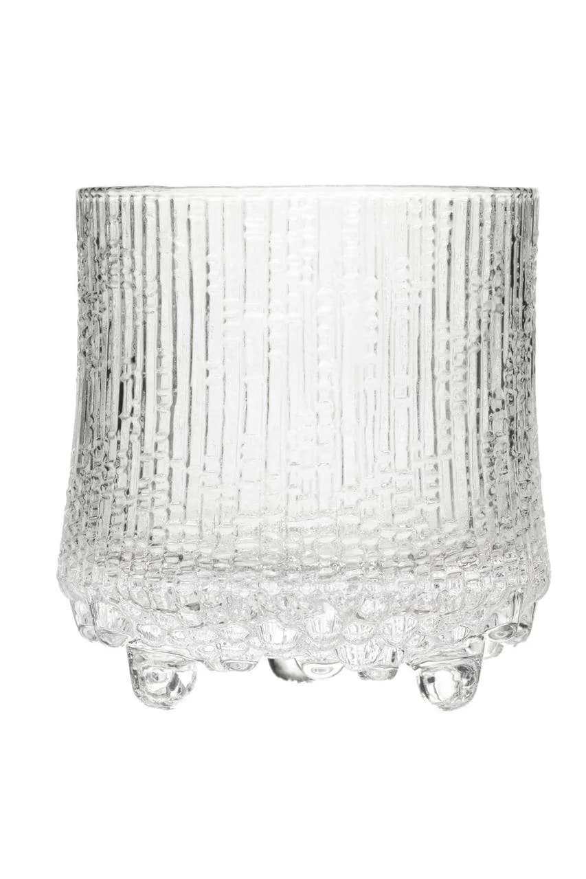 Iittala Ultima Thule Footed On The Rocks Set of 2 | Nordic Organic Finnish Glassware — Clear