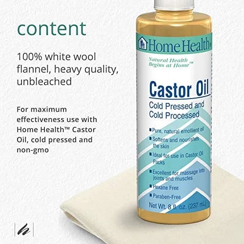 Home Health Wool Flannel - 100% White Wool, Extra Thick Weave, Reusable for Castor Oil Packs, Small Size, 12in x 18in thumbnail 7