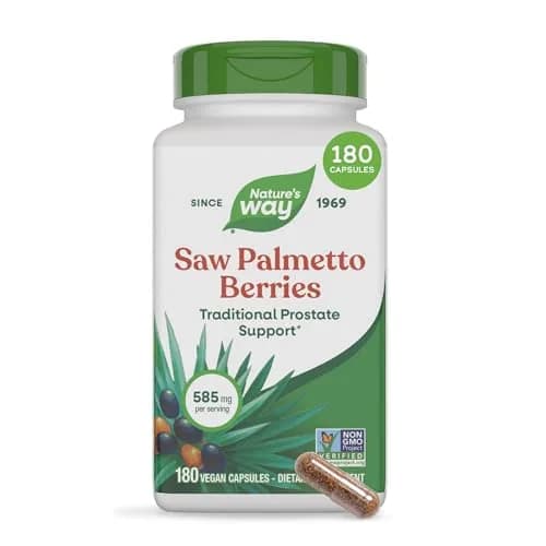 Nature's Way Saw Palmetto Berries Prostate Support 180 Count | Traditional Herbal Supplement for Men thumbnail 1