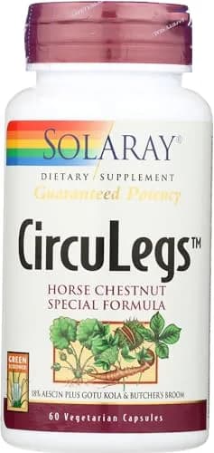 SOLARAY Circulegs 60 VegCaps | Horse Chestnut & Vitamin C for Circulatory Wellness thumbnail 4