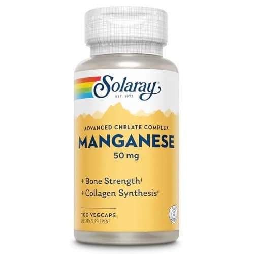 Solaray Manganese Supplement 50 mg | Advanced Chelate Complex for Daily Wellness thumbnail 1