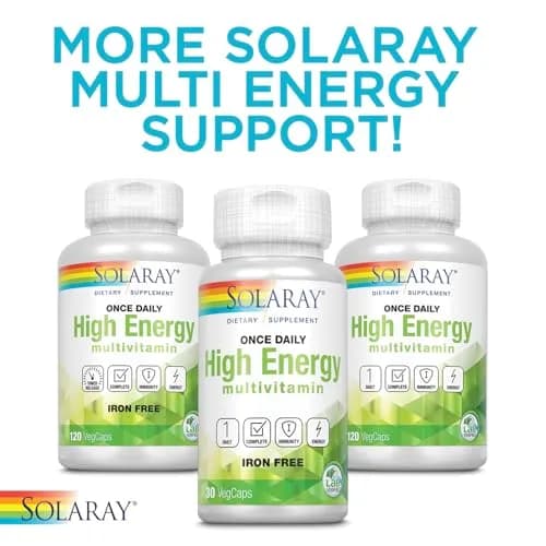 SOLARAY Twice Daily Multi Energy Multivitamin 60ct | Complete, Iron-Free, Non-GMO for Immune & Energy Support thumbnail 5