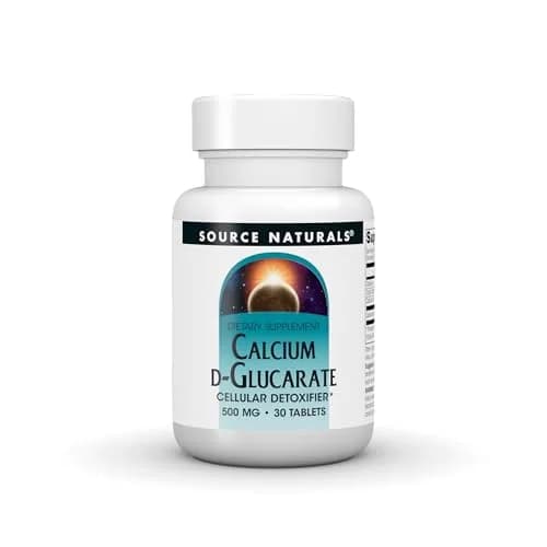 Source Naturals Calcium D-Glucarate 30 Tablets | Supports Detox Pathways, Vegetarian, 500mg thumbnail 1
