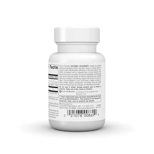 Source Naturals Calcium D-Glucarate 30 Tablets | Supports Detox Pathways, Vegetarian, 500mg thumbnail 4