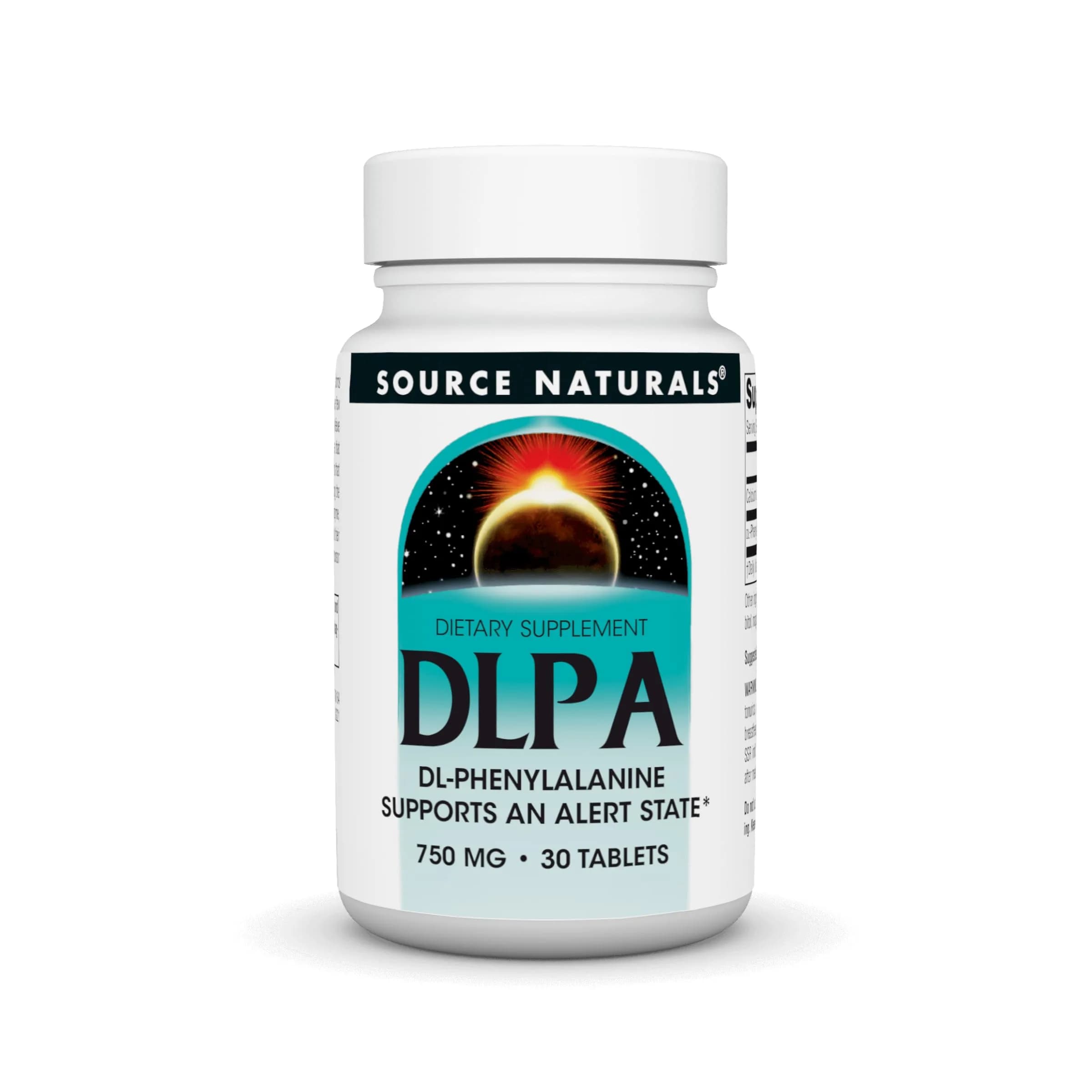 Source Naturals DLPA DL-Phenylalanine 750 mg | Supports Endorphin Levels & Alertness — Tablet