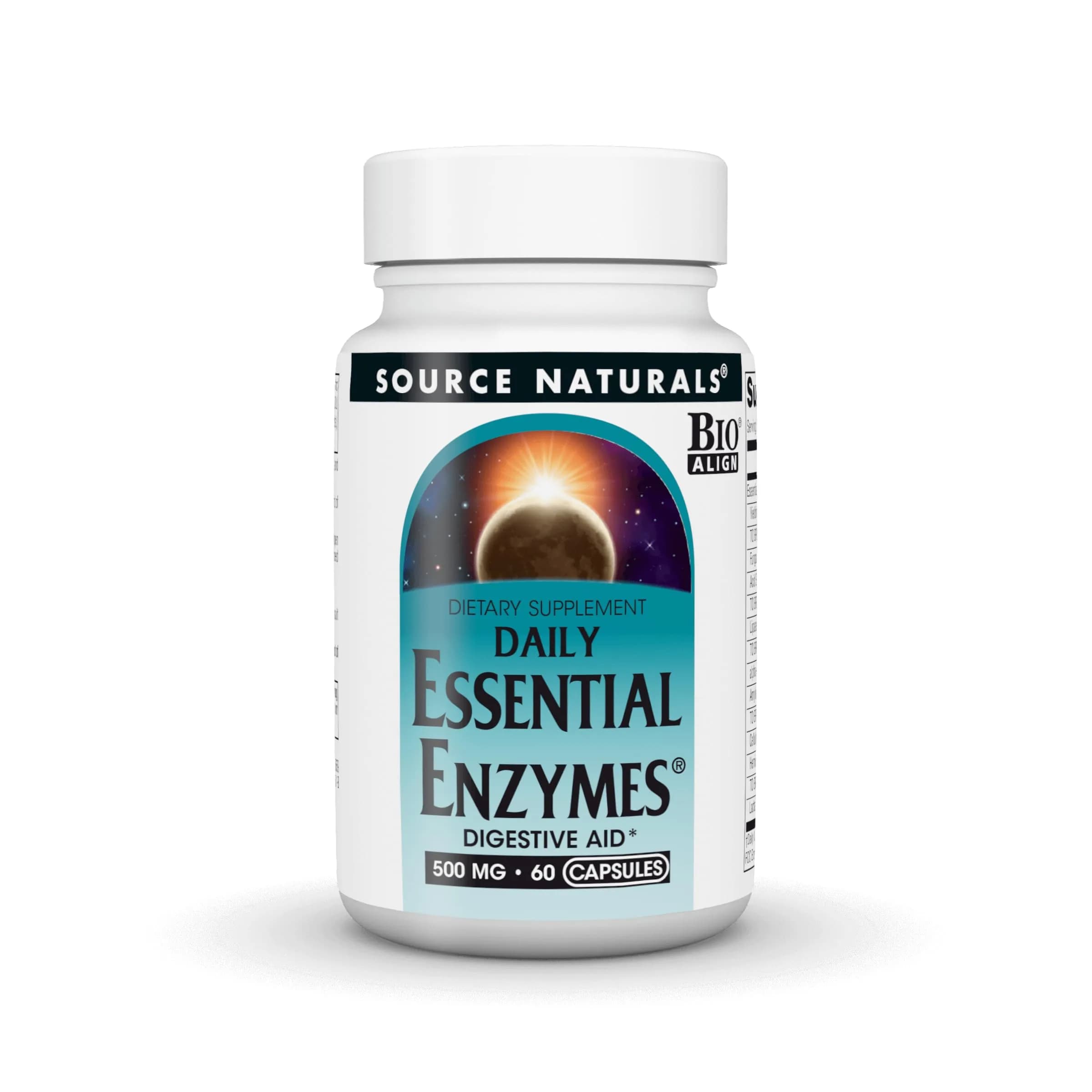 Source Naturals Daily Essential Enzymes, 500 mg | Digestive Support & Nutrient Utilization (120 chars) — No Color