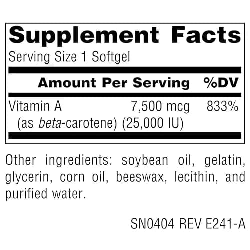 Source Naturals Beta Carotene 7500 mcg (25000 IU) 250mcg (250 Count) | Antioxidant Protection from USA thumbnail 5