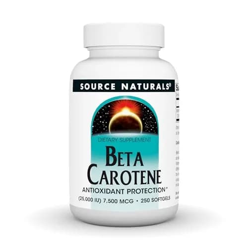 Source Naturals Beta Carotene 7500 mcg (25000 IU) 250mcg (250 Count) | Antioxidant Protection from USA thumbnail 1