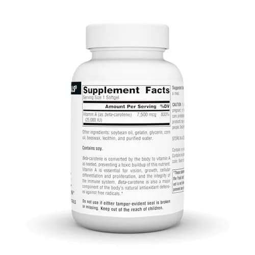 Source Naturals Beta Carotene 7500 mcg (25000 IU) 250mcg (250 Count) | Antioxidant Protection from USA thumbnail 2