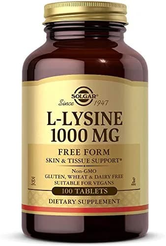 Solgar L-Lysine 1000 mg Tablets, 100 Count (100 Servings) | Supports Healthy Skin Tissue & Collagen Production thumbnail 1