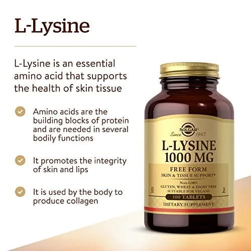 Solgar L-Lysine 1000 mg Tablets, 100 Count (100 Servings) | Supports Healthy Skin Tissue & Collagen Production thumbnail 3