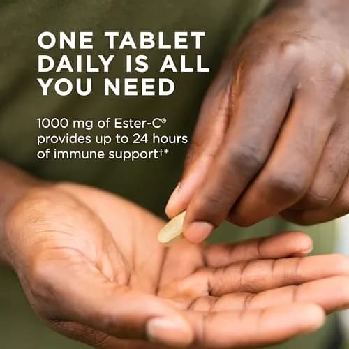 Solgar Ester-C Plus 1000 mg Vitamin C (Ascorbate Ester), 180 Tablets | Gentle, Non-Acidic & Immune Support thumbnail 3