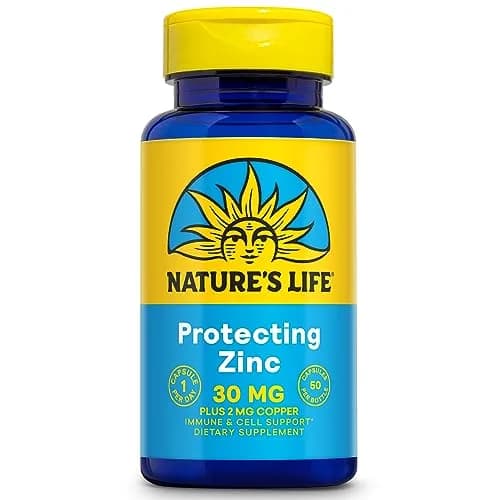 Nature's Life Zinc Picolinate 30mg + 2mg Copper | Immune & Skin Support (70-120 chars) thumbnail 1