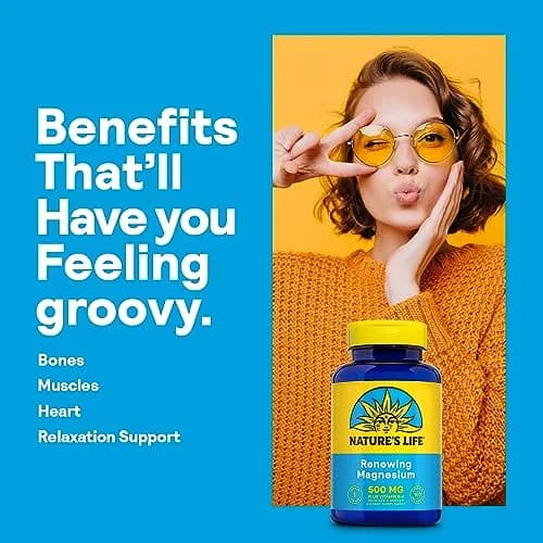 Nature's Life Magnesium 500 mg | Supports Muscles & Nerves | Lab Verified (100 VegCaps) thumbnail 3