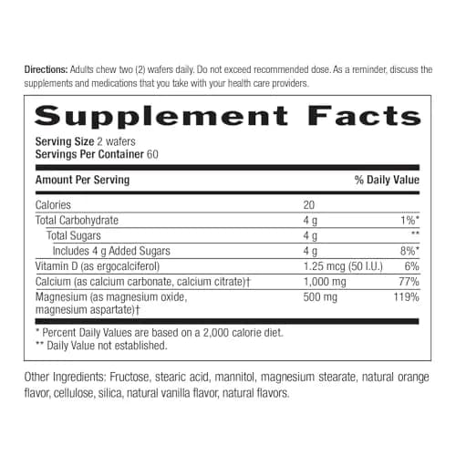 Country Life Cal-Snack Calcium Magnesium with Vitamin D, 60 Wafers | Gluten-Free Vegan Supplement for Adults thumbnail 3