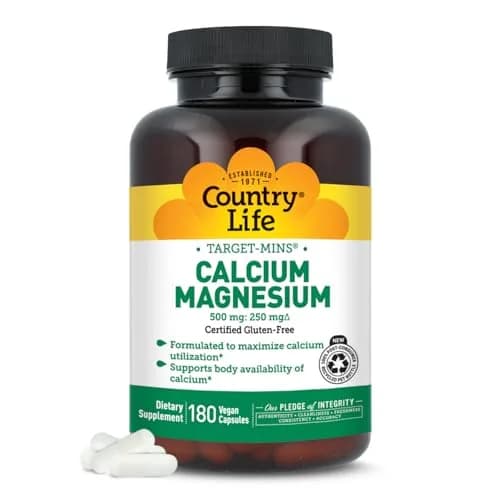 Country Life Target-Mins Calcium Magnesium 180 Capsules | Supports Bone & Muscle Health thumbnail 1