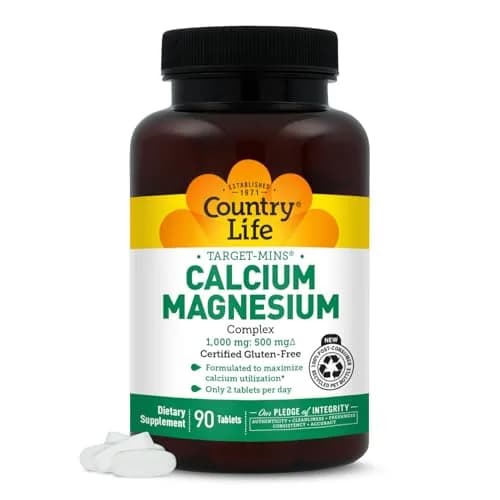 Country Life Target-Mins Calcium Magnesium Complex, 90 Tablets | Supports Bone & Mineral Health thumbnail 1