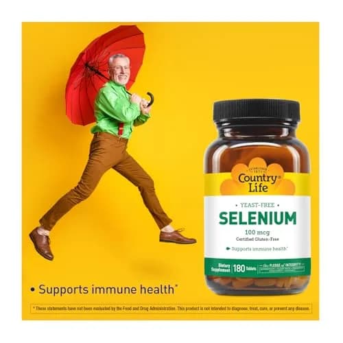 Country Life Selenium 100 mcg Yeast-Free Tablets 180 Count | Supports Immune Health & Acts as Antioxidant thumbnail 5
