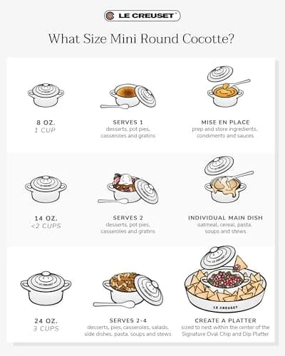 Le Creuset Stoneware Mini Round Cocotte 8 oz. White | Elegant, Versatile & Durable thumbnail 2