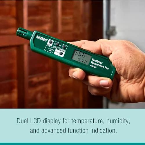 Extech Humidity and Temperature Pen, Compact Dual LCD, Fast Sensor thumbnail 3