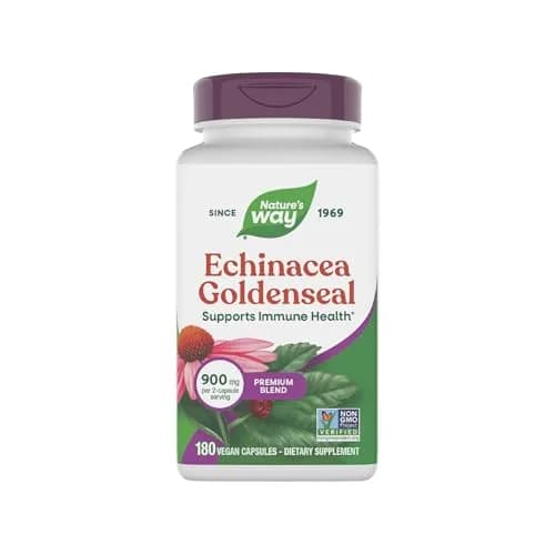 Natures Way Echinacea Goldenseal, 900 mg, 180 Veg Capsules | Supports Immune Health* thumbnail 1