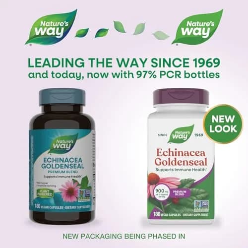 Natures Way Echinacea Goldenseal, 900 mg, 180 Veg Capsules | Supports Immune Health* thumbnail 2