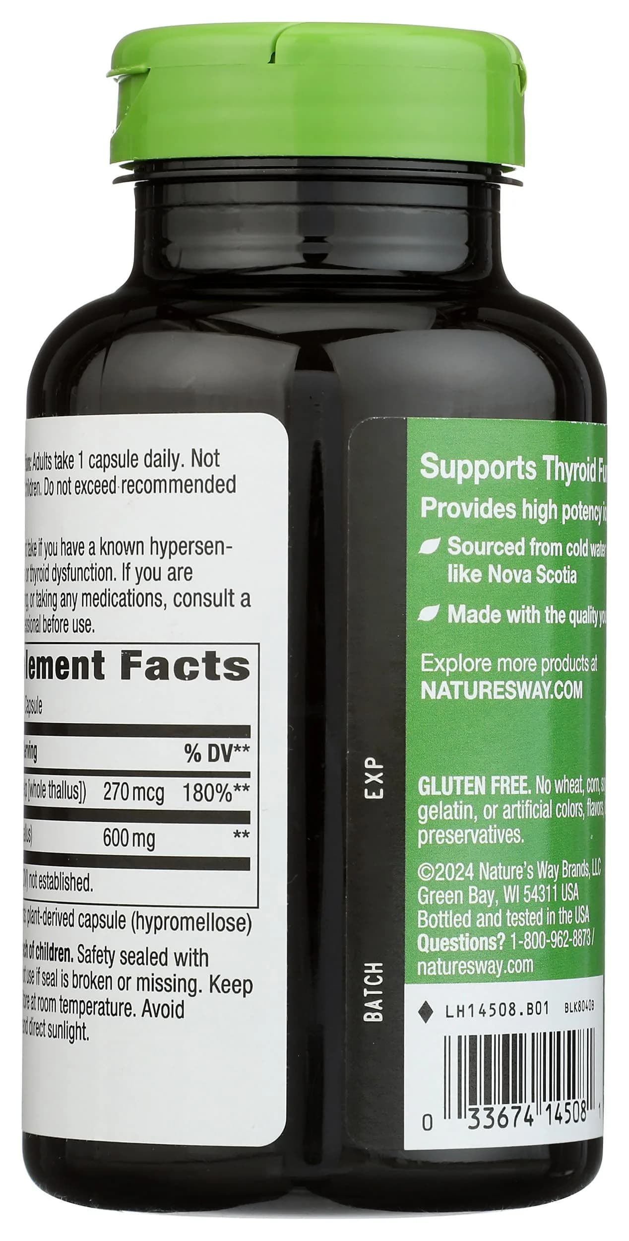Nature's Way Kelp 180 Count (180 Servings) | Thyroid Support with Plant-Sourced Iodine - view 2