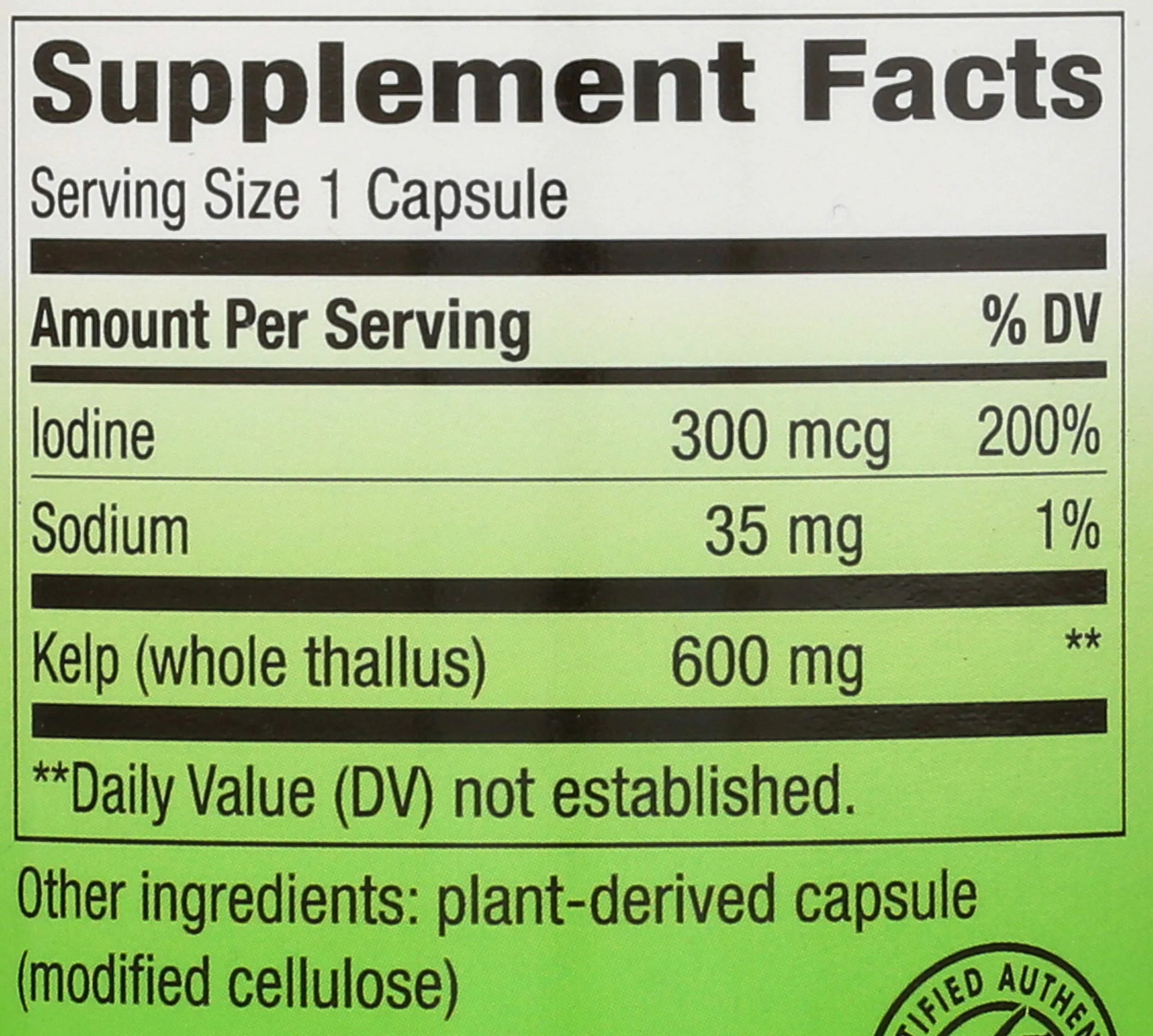 Nature's Way Kelp 180 Count (180 Servings) | Thyroid Support with Plant-Sourced Iodine - view 4