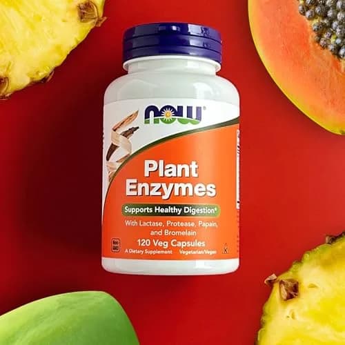 NOW Plant Enzymes Lactase Protease Bromelain 120 Veg Caps | Supports Digestion thumbnail 7