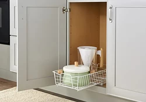 ClosetMaid Pull Out Cabinet Organizer 11-Inch / White | Heavy Duty Slide Out Pantry Shelf thumbnail 7