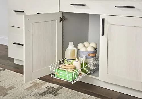 ClosetMaid Pull Out Cabinet Organizer 11-Inch / White | Heavy Duty Slide Out Pantry Shelf thumbnail 2