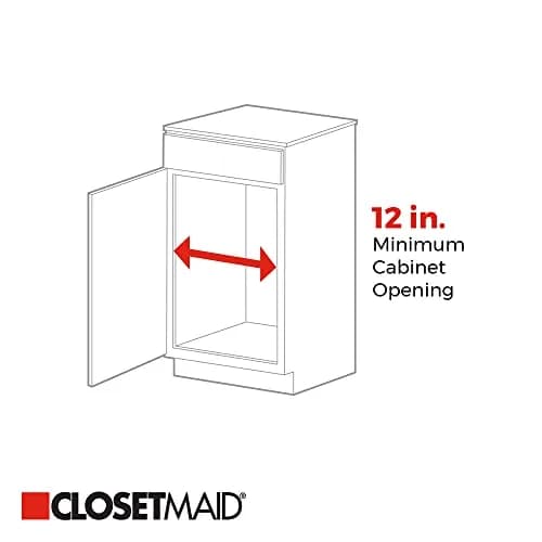 ClosetMaid Pull Out Cabinet Organizer 11-Inch / White | Heavy Duty Slide Out Pantry Shelf thumbnail 3