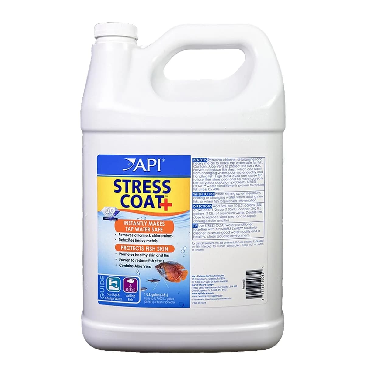 API STRESS COAT Aquarium Water Conditioner 3.78 L (1 Gallon) | Protects Fish & Heals Wounds - main product image