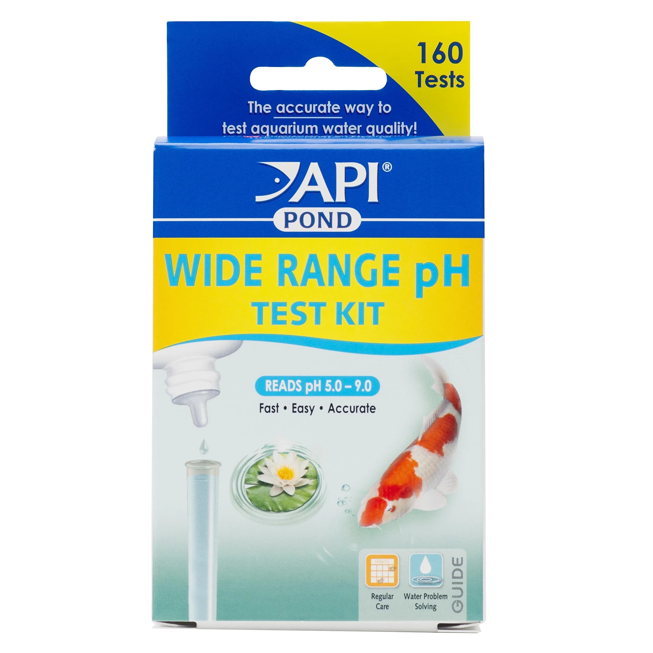API Pond Wide Range pH Test Kit 160 Tests | Accurate Water Testing for Fish & Pond Care - main product image