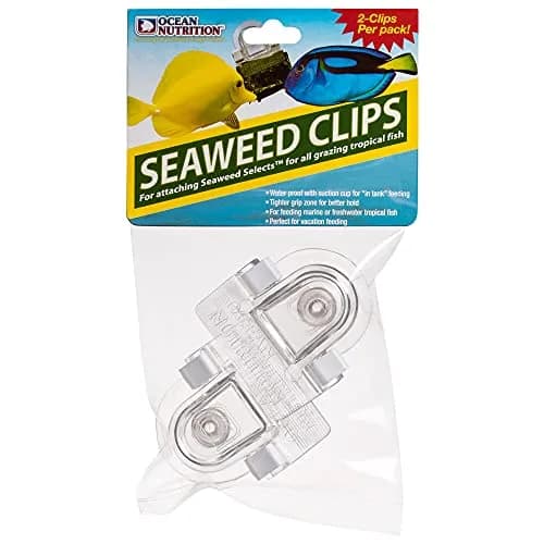 Ocean Nutrition Fish Feeder Seaweed Clips 2-Pack | Aquarium Suction Cups for Saltwater Fish thumbnail 1