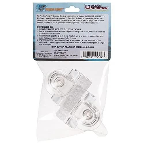 Ocean Nutrition Fish Feeder Seaweed Clips 2-Pack | Aquarium Suction Cups for Saltwater Fish thumbnail 2