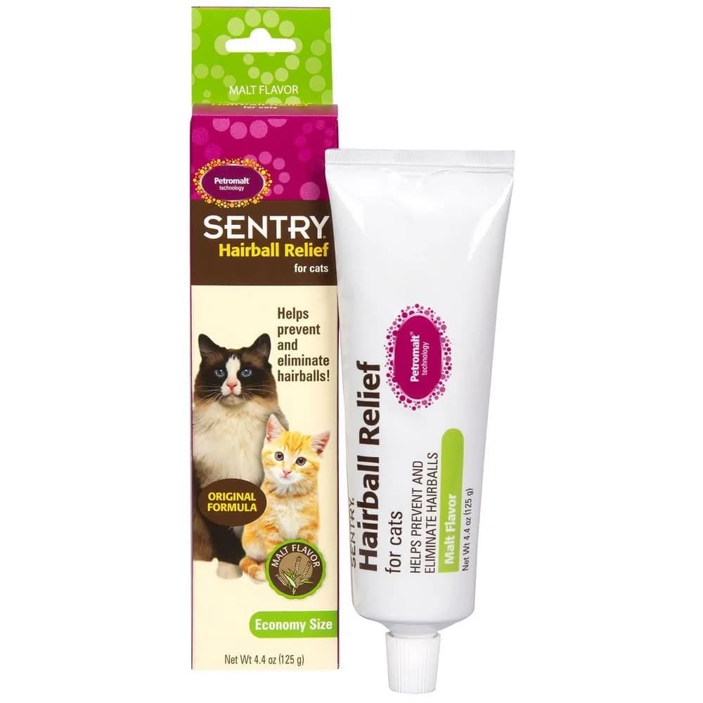 Sentry Pet Care Hairball Relief for Cats, Malt Flavor, 127.5 ml (4.4 oz) | Helps Eliminate and Prevent Hairballs - main product image