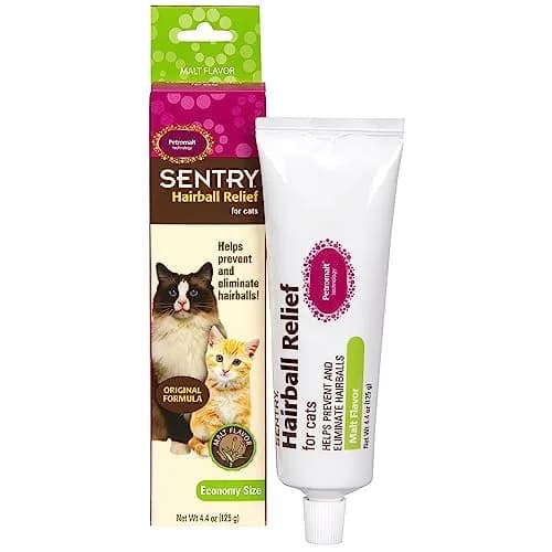 Sentry Pet Care Hairball Relief for Cats, Malt Flavor, 127.5 ml (4.4 oz) | Helps Eliminate and Prevent Hairballs thumbnail 1