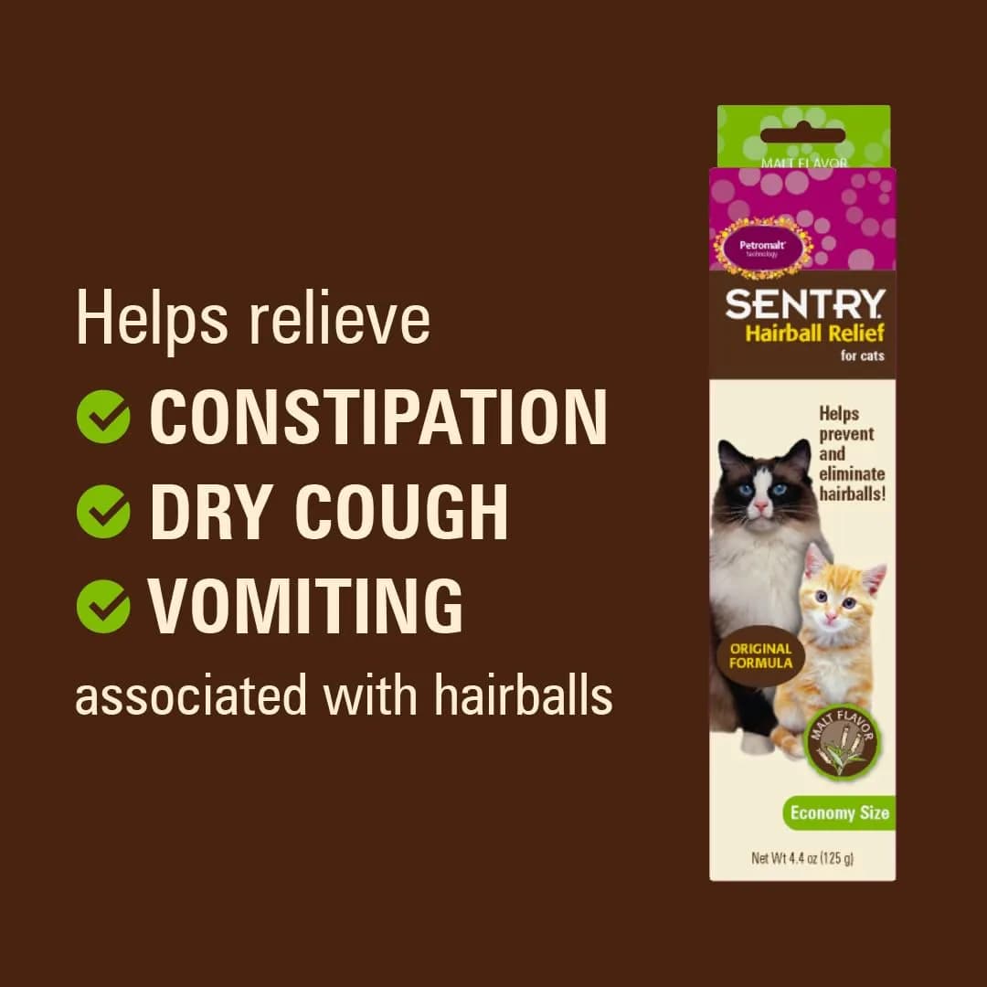 Sentry Pet Care Hairball Relief for Cats, Malt Flavor, 127.5 ml (4.4 oz) | Helps Eliminate and Prevent Hairballs - view 4