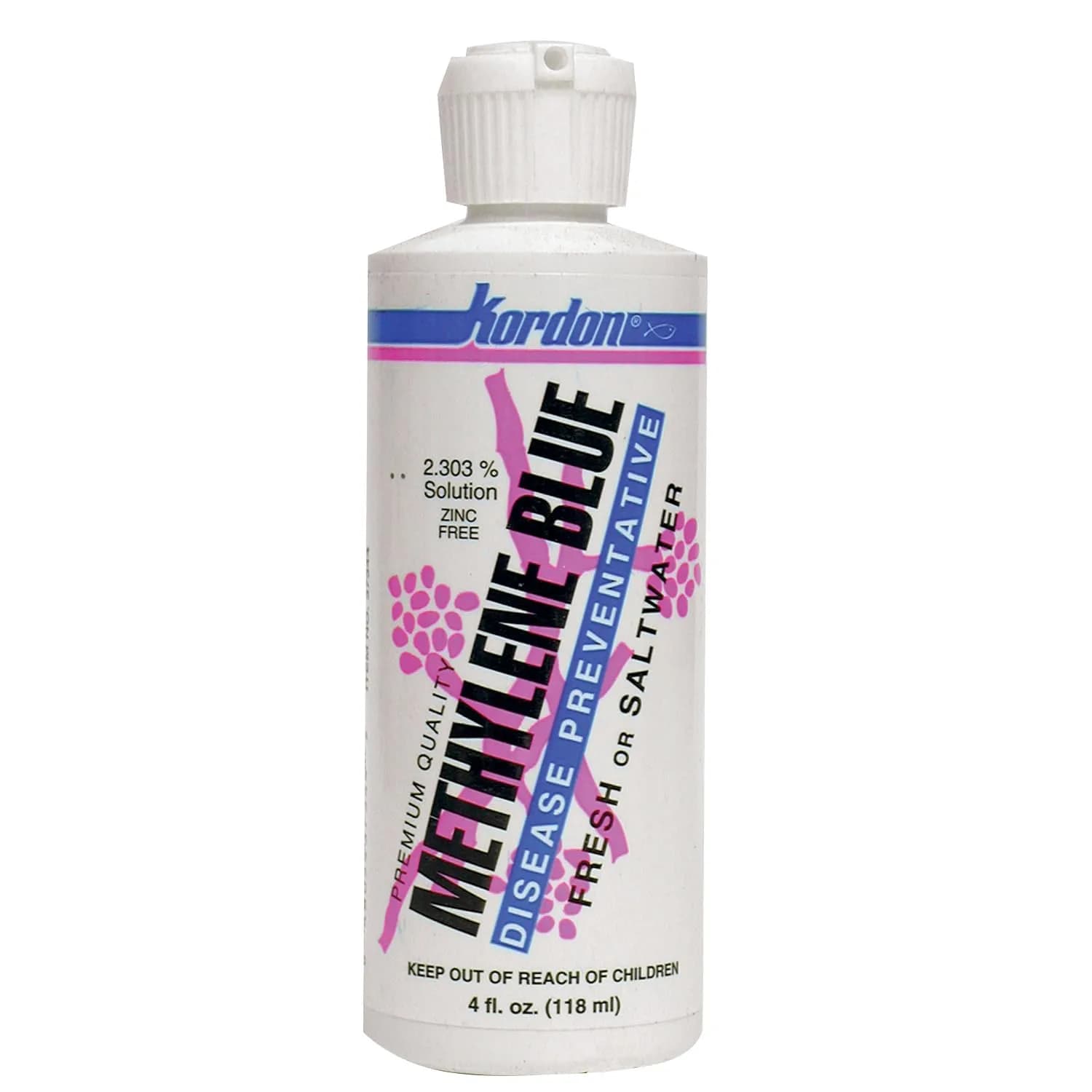 Kordon Methylene Blue Disease Preventative 118ml (4 Fl Oz) | Safe for Freshwater & Saltwater Aquariums - main product image