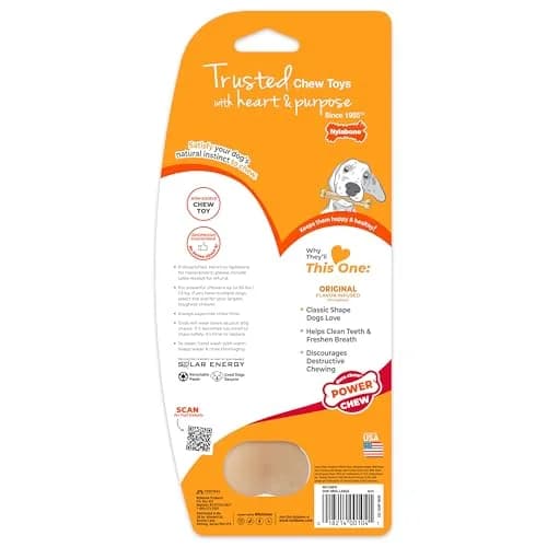 Nylabone Power Chew Original Bone Dog Chew Toy, Large, 7.63 in (19.35 cm) | Durable Nylon Chew for Aggressive Chewers thumbnail 8