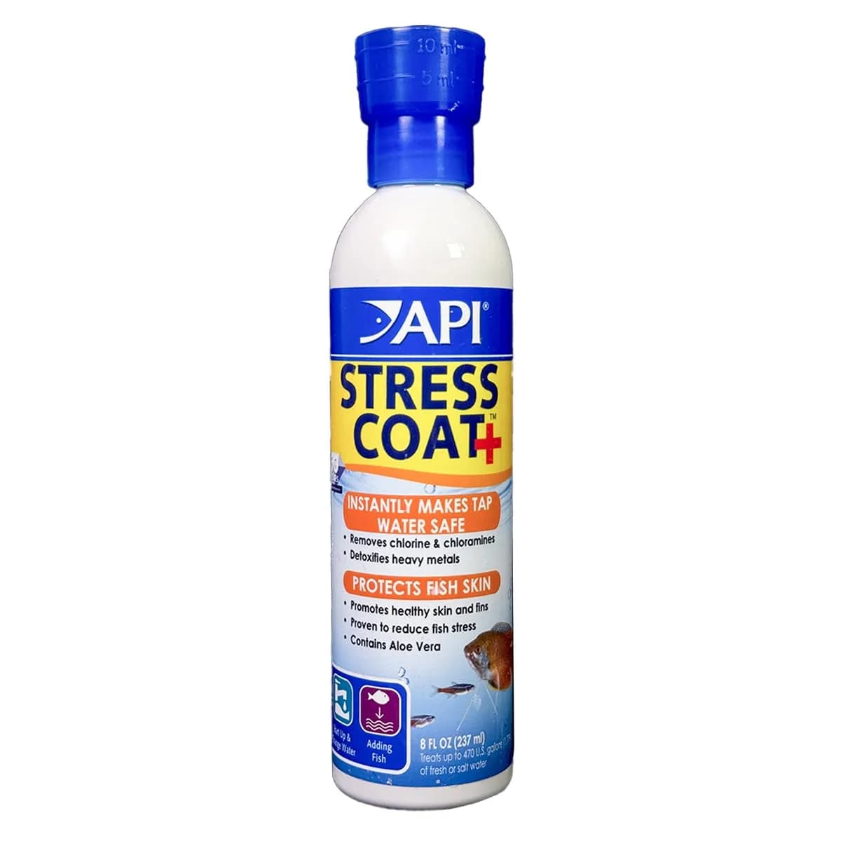 API STRESS COAT Aquarium Water Conditioner 237ml (8 fl oz) | Dual-Action Formula for Freshwater Fish - main product image