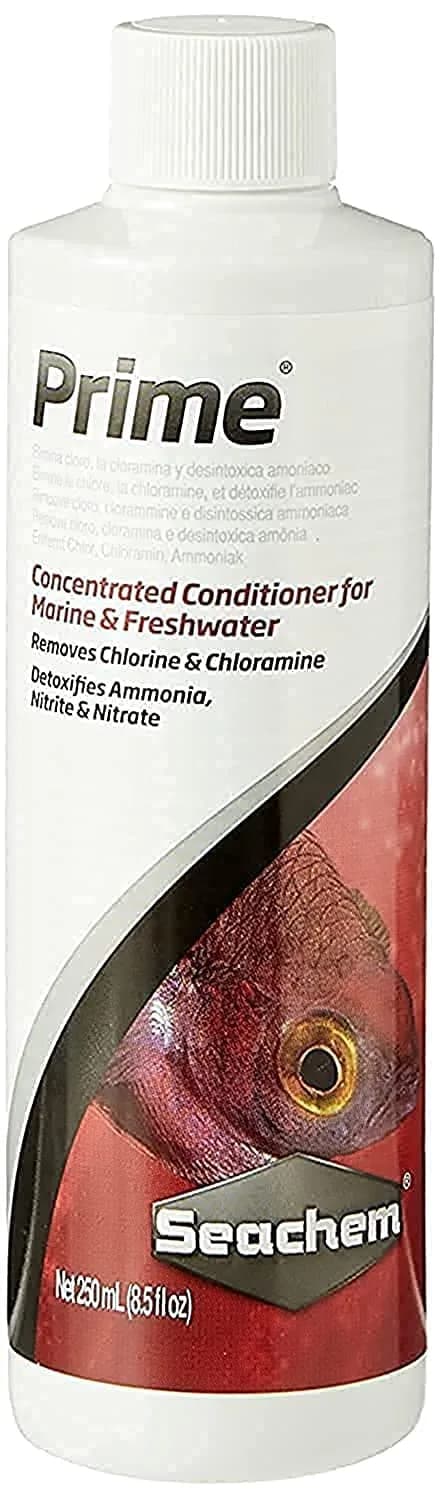 Seachem Prime Fresh and Saltwater Conditioner 500 ml (16.9 Fl Oz) | Removes Chlorine & Chloramine — 250 mL