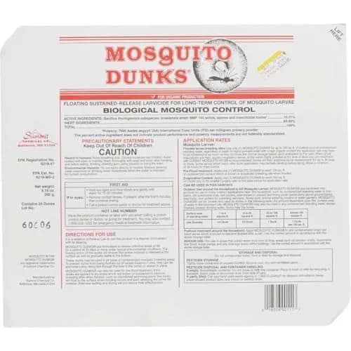 Summit Mosquito Dunk Tablets 20 Count | Kills Mosquito Larvae Organically thumbnail 4