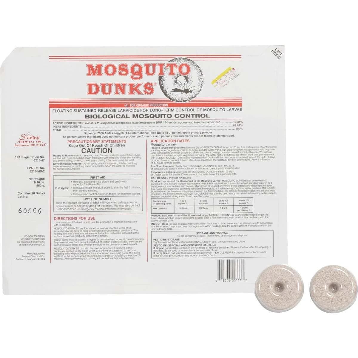 Summit Mosquito Dunk Tablets 20 Count | Kills Mosquito Larvae Organically - view 5