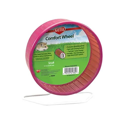 Kaytee Comfort Wheel Small 5.5 Inches | Safe Running Surface for Mice & Dwarf Hamsters — Blue
