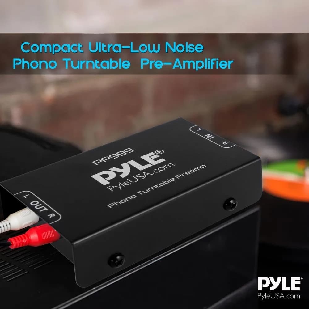 Pyle PP999 Mini Turntable Phono Preamplifier 10.2cm x 5.4cm x 2.6cm (4" x 2.1" x 1") | Converts Phono to Line Level - view 6