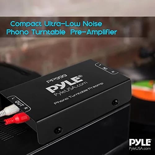 Pyle PP999 Mini Turntable Phono Preamplifier 10.2cm x 5.4cm x 2.6cm (4" x 2.1" x 1") | Converts Phono to Line Level thumbnail 6