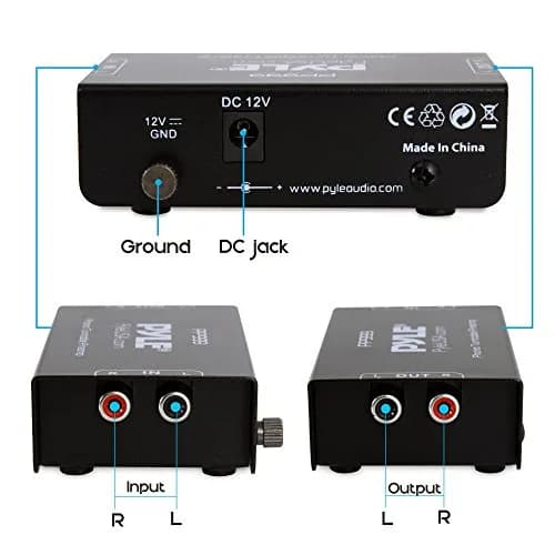 Pyle PP999 Mini Turntable Phono Preamplifier 10.2cm x 5.4cm x 2.6cm (4" x 2.1" x 1") | Converts Phono to Line Level thumbnail 2